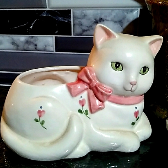 Vintage Cat Planter - Picture 1 of 6